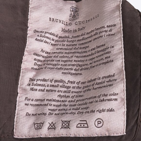 Brunello Cucinelli Brown Velvet Slim-Fit Pants - Picture 11 of 14